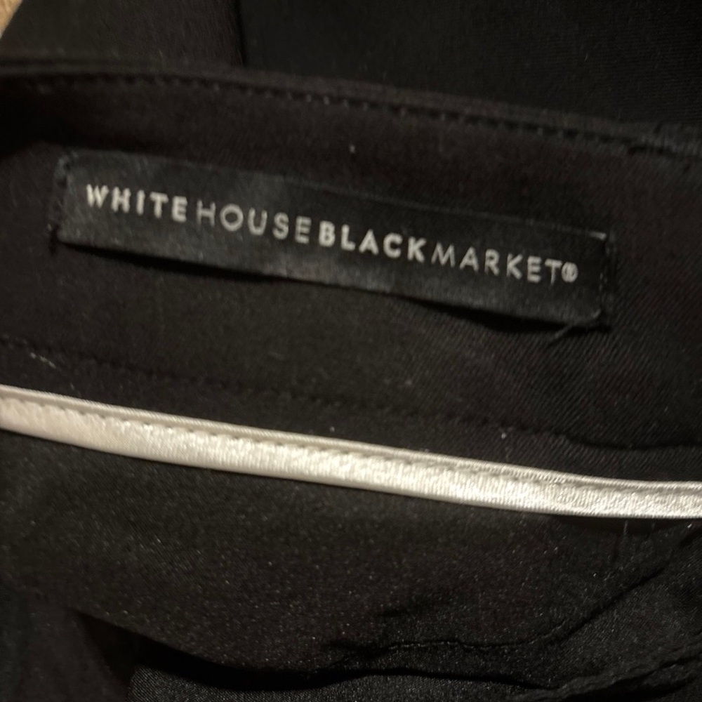 White House Black Market black, mid rise Slim Boot Cut pants, 12S - Picture 6 of 9